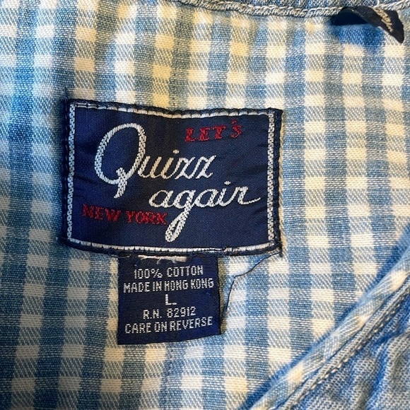 90s Cottage Cat Embroidered Cool Shirt Denim Granny Large Jean Blue Catlady - Picture 10 of 16